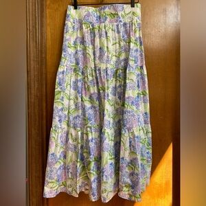 Hill House Florence Skirt Blue Hydrangea size L
